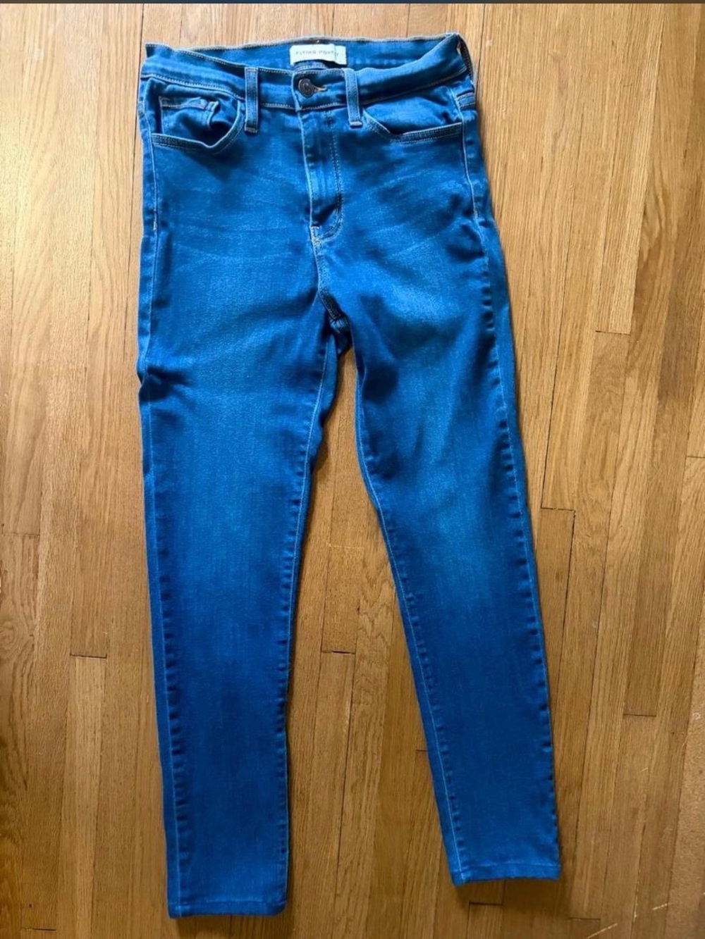 Flying Monkey Skinny Jeans Medium Wash Blue Size 27 Made In USA